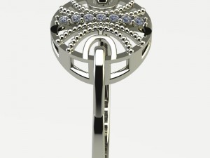 White gold ring 3D Baskı Modeli