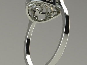 White gold ring 3D Baskı Modeli