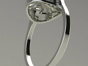 White gold ring 3D Print Model