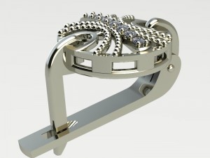 White gold earring 3D Принт Модель