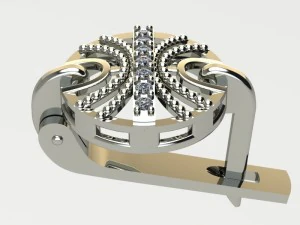 White gold earring 3D Print Model