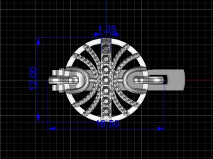 White gold earring 3D Принт Модель