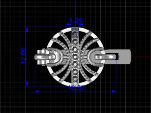 White gold earring 3D Print Model