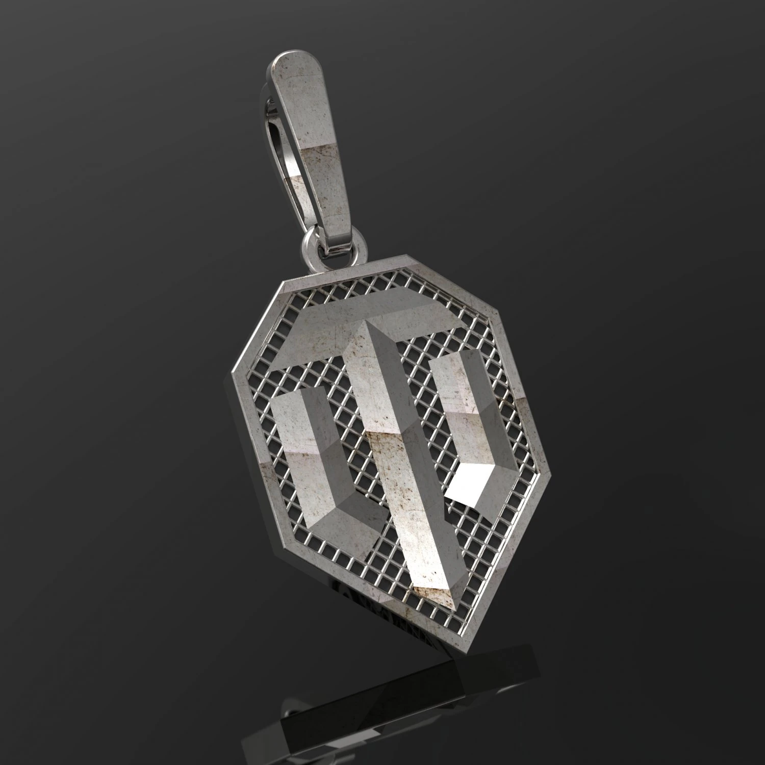 Pendant world of tanks 3D Print Model .c4d .max .obj .3ds .fbx .stl .blend 