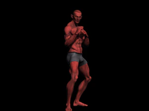 英雄の男 3Dモデル