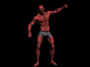 英雄の男 3Dモデル