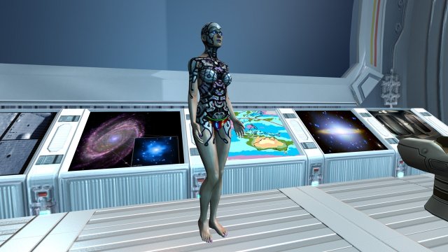 robot woman 3D 모델 .c4d .max .obj .3ds .fbx .stl .blend 