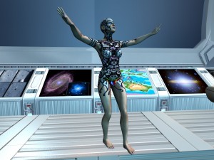 robot woman 3D 모델