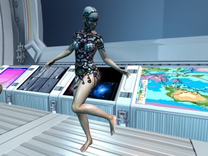 robot woman 3D 모델
