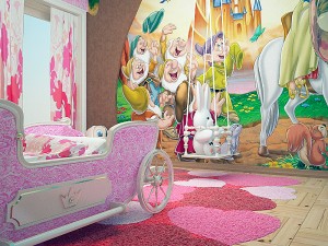 bedroom furniture girl princess 3D Model