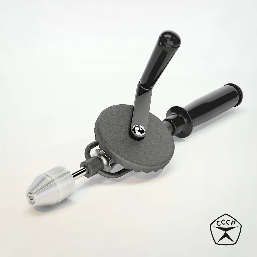 hand drill made in ussr 3D Model .c4d .max .obj .3ds .fbx .stl .blend 