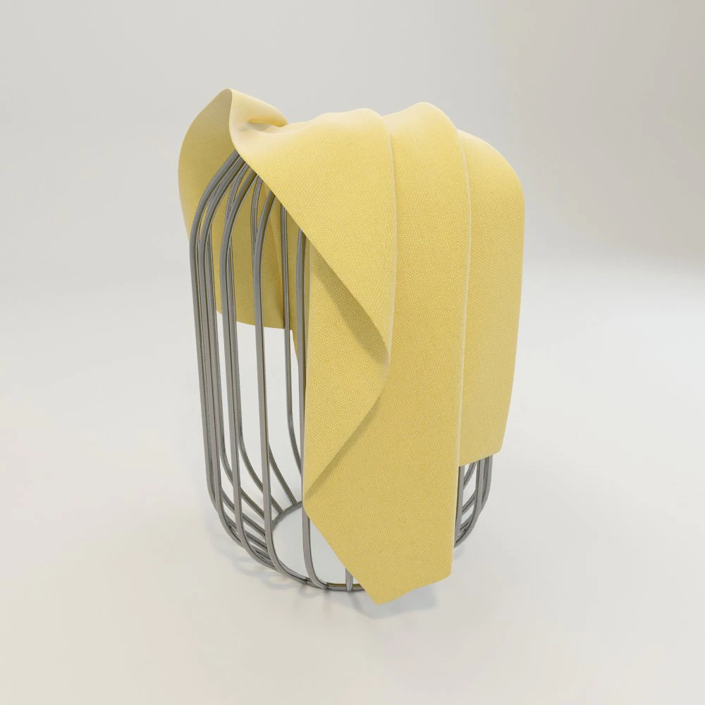 yellow fabric 3D Model .c4d .max .obj .3ds .fbx .stl .blend