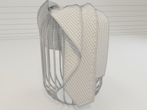 yellow fabric 3D Model
