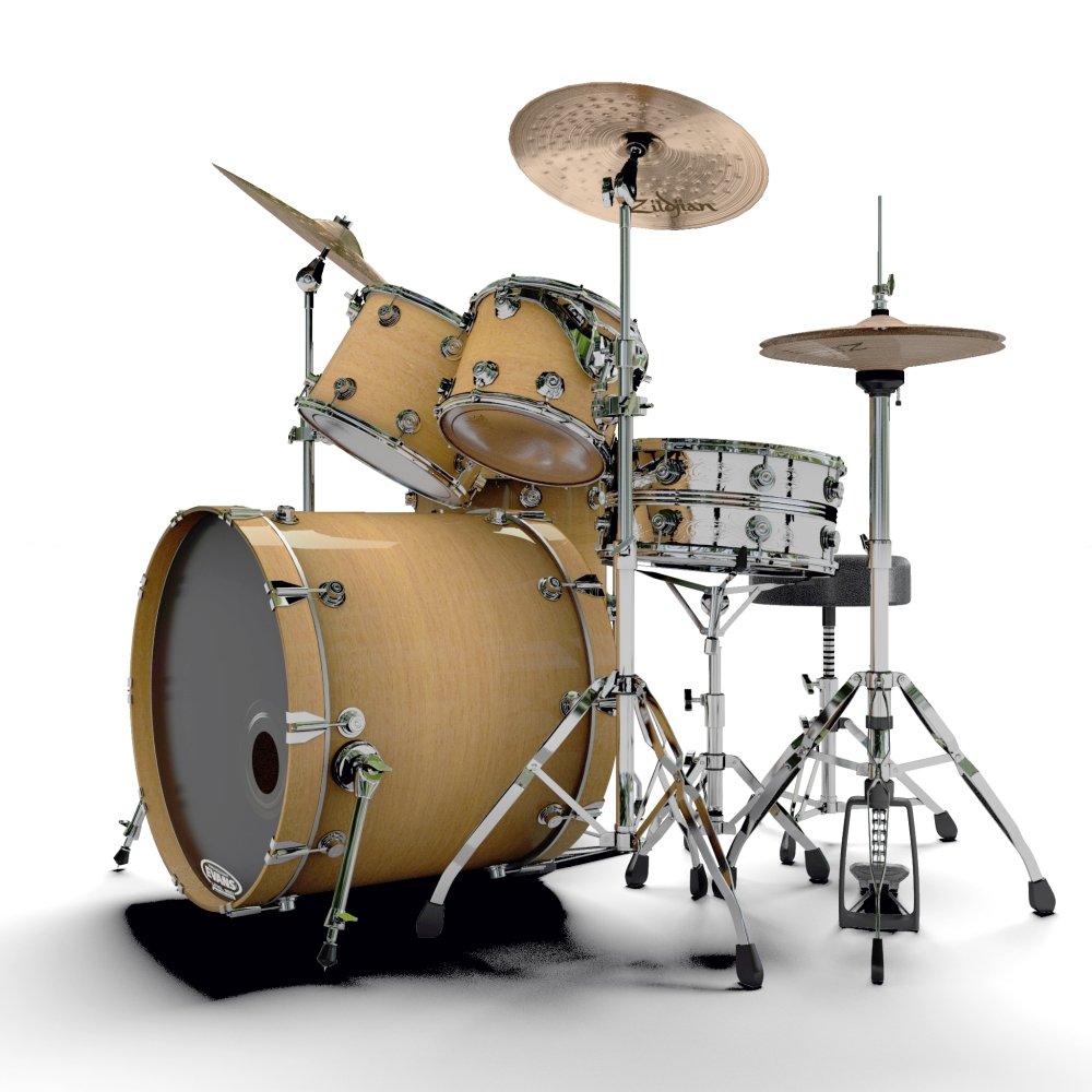 Drum kit 3D Model in Percussion 3DExport