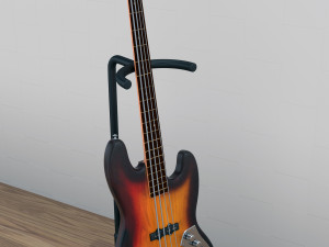 fender bass Modello 3D