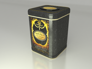 tea tin container Modelo 3D