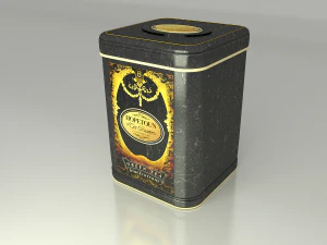 tea tin container 3D Model