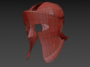 robotic spartan woman head 3D Model