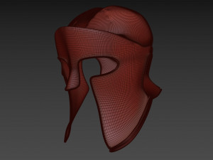 robotic spartan woman head 3D Model