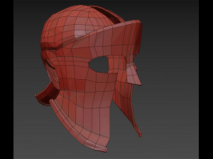 robotic spartan woman head 3D Model