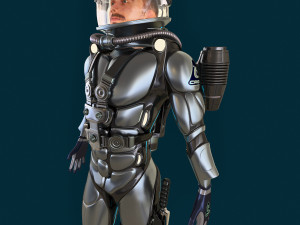 futuristic diver 3D मॉडल
