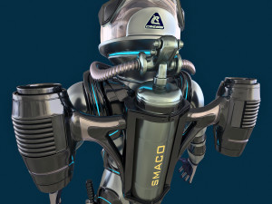 futuristic diver 3D मॉडल