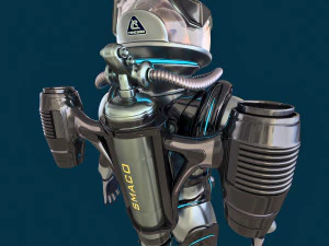 futurystyczny nurek Model 3D