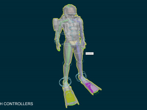 futuristic diver 3D मॉडल