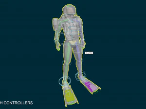 futurystyczny nurek Model 3D