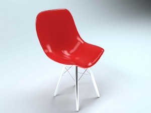 eames plastic side chair Modèle 3D