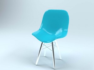 eames plastic side chair Modèle 3D