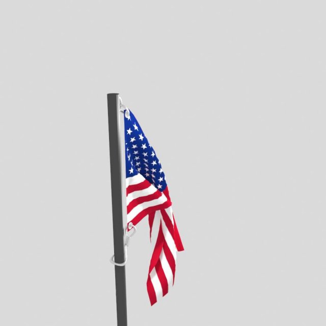 flag usa 3D 模型 .c4d .max .obj .3ds .fbx .stl .blend