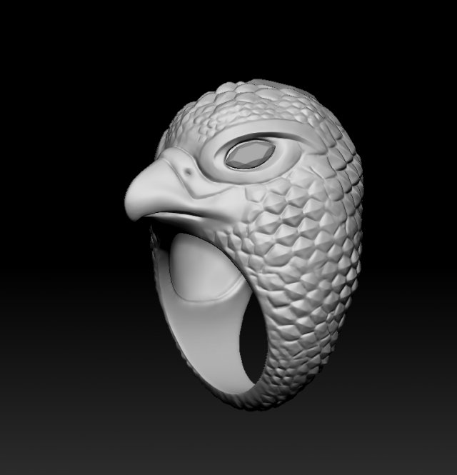 hawk ring Modello di stampa 3D .c4d .max .obj .3ds .fbx .stl .blend 