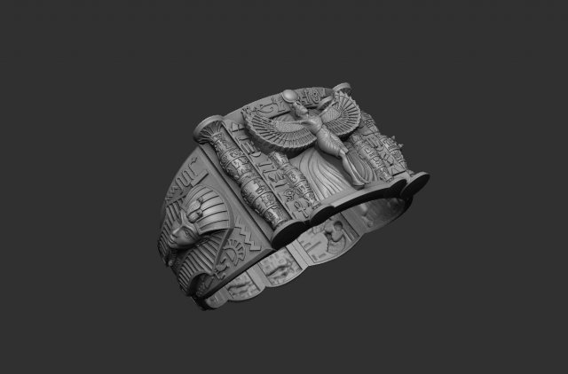 EGYPTIAN BRACELET 3D 모델 .c4d .max .obj .3ds .fbx .stl .blend 