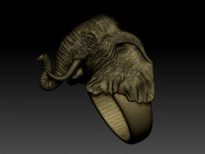 Кольцо со слоном 3D Принт Модель