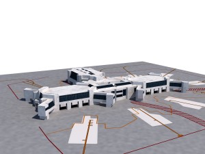 miami airport terminal 3D Модель