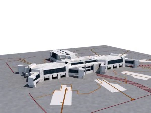 miami airport terminal 3D Model