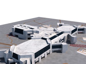 miami airport terminal 3D Модель