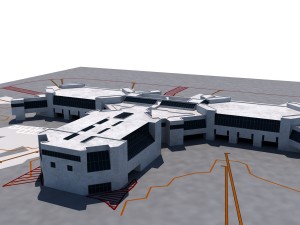 miami airport terminal 3D Модель