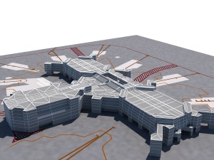 miami airport terminal 3D Модель