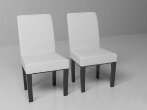 white chairs 3Dモデル