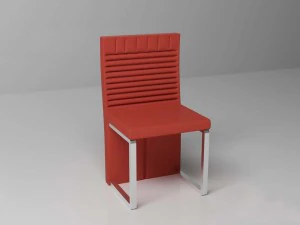 czerwone krzesło Model 3D
