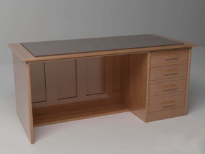 wood desk 3Dモデル
