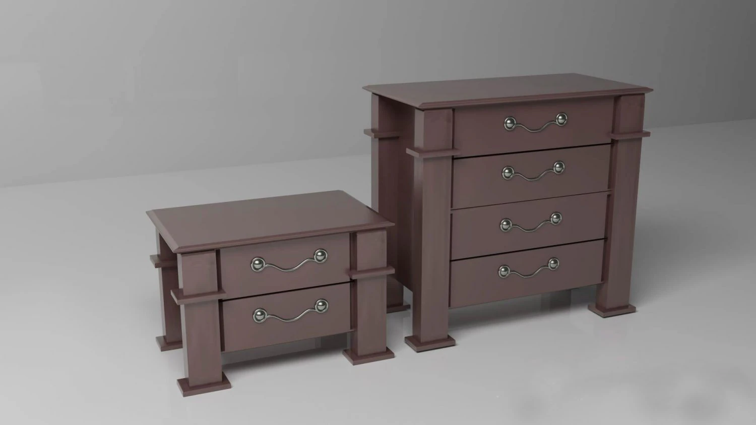bureau small medium 3D Model .c4d .max .obj .3ds .fbx .stl .blend