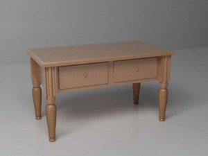 wooden desk 3Dモデル