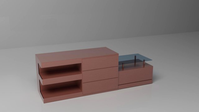 modern desk 3D Model .c4d .max .obj .3ds .fbx .stl .blend 