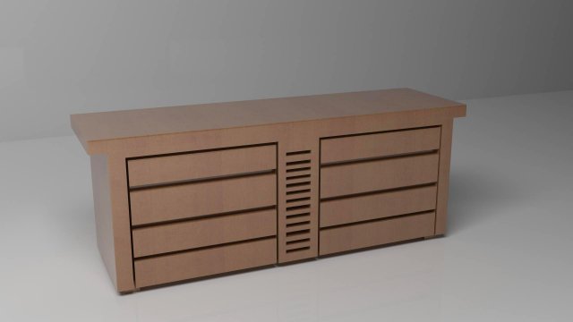 wood dresser Modello 3D .c4d .max .obj .3ds .fbx .stl .blend 