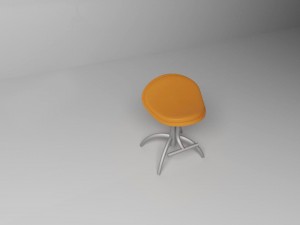 metal stool 3D Model