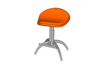 metal stool 3D Model