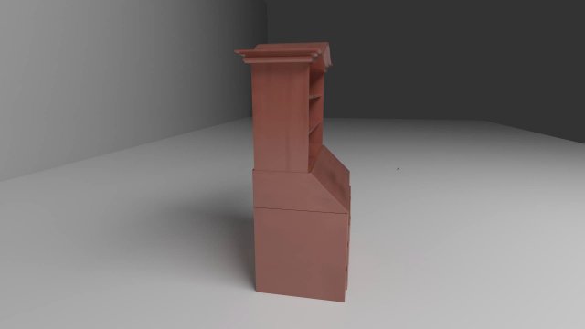wooden shelf 3D Model .c4d .max .obj .3ds .fbx .stl .blend 